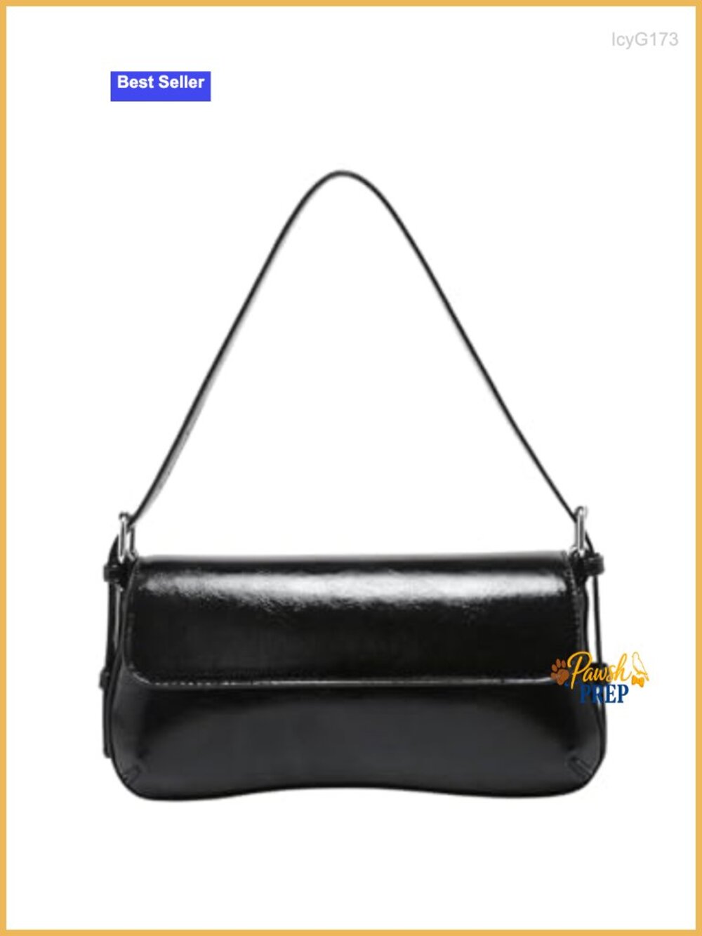 Faux Oiled Leather Tote Handbag Flap Underarm Shoulder Bag Y2K Boho